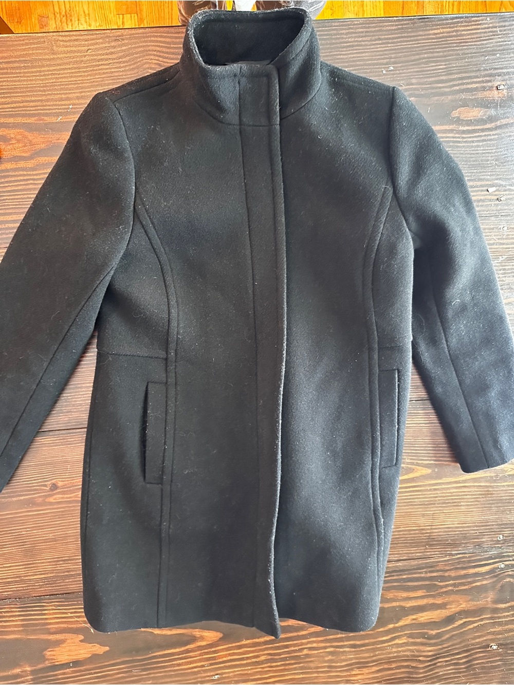 Talbots Black Women’s Tailored Pea Coat- wool- size 6
